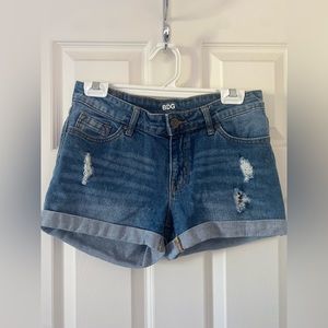 bdg urban outfitters women’s jean ripped cuffed short shorts GUC